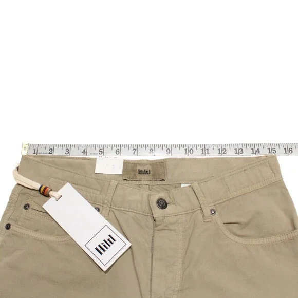 Hiltl NWT 5 Pocket Jean Cut Pants Size 46 30 US Kid Solid Tan Cotton Blend